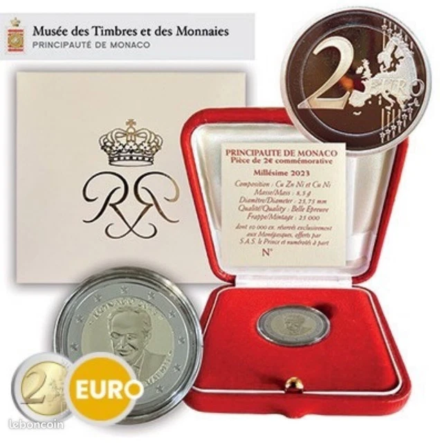 MONACO BE 2023 commémorative 2 euros Centenaire De La Naissance Prince Rainier 3 MONACO BE 2023 commémorative 2 euros Centenaire De La Naissance Prince Rainier 3