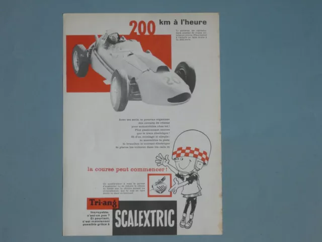 FLYER  PUB SCALEXTRIC du TINTIN N° 33 du 17/08/1960  Grand concours TINTIN - TBE