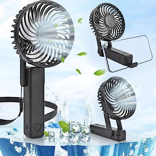 LinjunFa USB Ventilateur Portable Pliable- Petit Ventilateur a Main Silencieu...