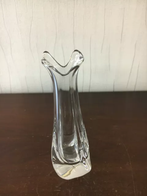 Vase soliflore en cristal de Daum Nancy hauteur : 17cm