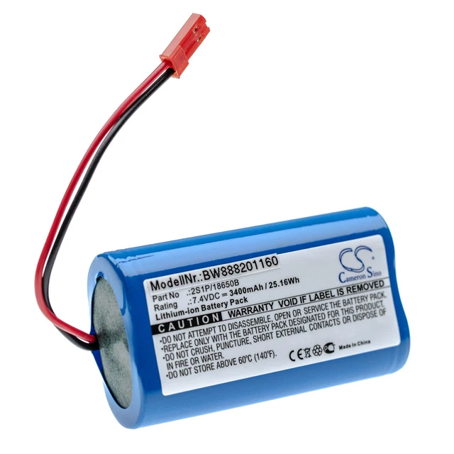 1x Batteria 3400mAh per Arizer Solo, Solo 2, 2S1P/18650B 1x Batteria 3400mAh per Arizer Solo, Solo 2, 2S1P/18650B