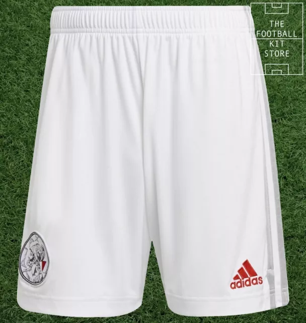 adidas Ajax Home Shorts Mens - Ajax Amsterdam Football Short - White - All Sizes