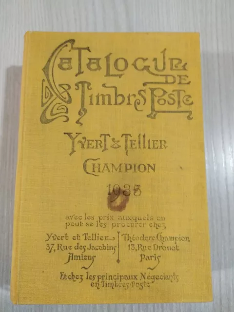 Catalogue Prix- Courant De Timbres- Poste Yvert Tellier Champion 1935