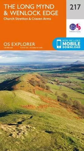 The Long Mynd & Wenlock Edge Map | Church Stretton & Craven Arms | Ordnance Surv