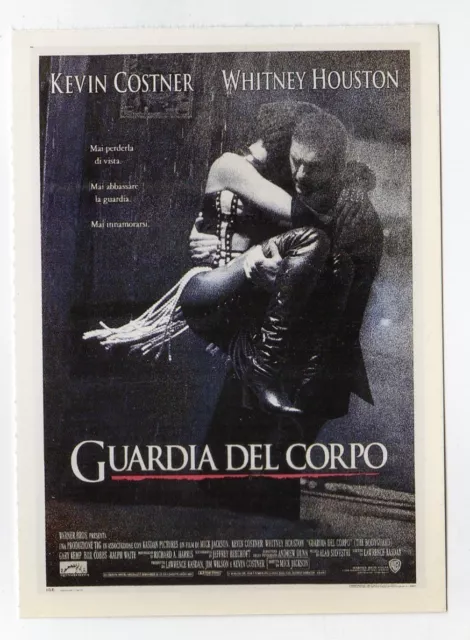 cartolina scheda Ciak GUARDIA DEL CORPO KEVIN COSTNER E WHITNEY HOUSTON