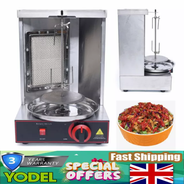 Vertical Gas Doner Broiler Shawarma Machine Steel Kebab Gyro Grill Rotisserie