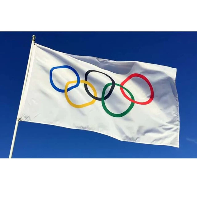 OLYMPIC GAMES PARIS 2024 - 5x3ft Flag, Olympic Banners Olympic Flag ...