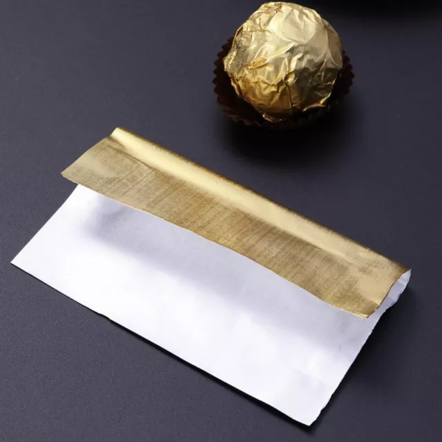 300x Schoko-Geschenkpapier, Alufolie, Bonbonpapier, gold, Karorolle