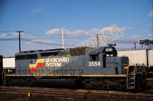Vtg 1985 Train Slide 3554 Seaboard Systems Engine Richmond VA X8G109
