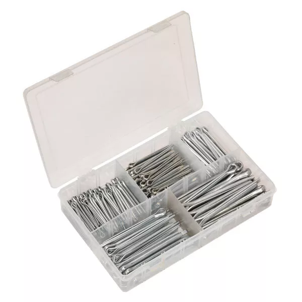 Sealey AB003SP Split Pin Assortimento 230pc Grande Taglie Imperiale E Metrico