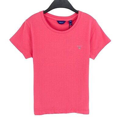 GANT Ragazze Rosa Aderente Originale T-Shirt Taglia 15 Anni 170 CM