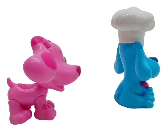 BLUES CLUES CHEF Hat 3" PVC Figure 1999 Cake Topper Blue & 1