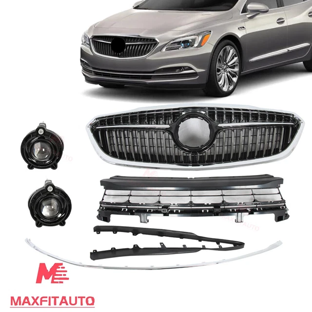 Fits Buick Lacrosse 2017-2018 Front Grille&Trim&Fog Light&Air Deflector 6PCS