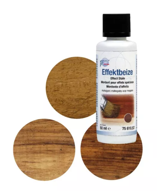 Effektbeize Holzbeize 50/100ml eiche nussbaum mahagoni Holz 100ml/€ ab 4,95 M