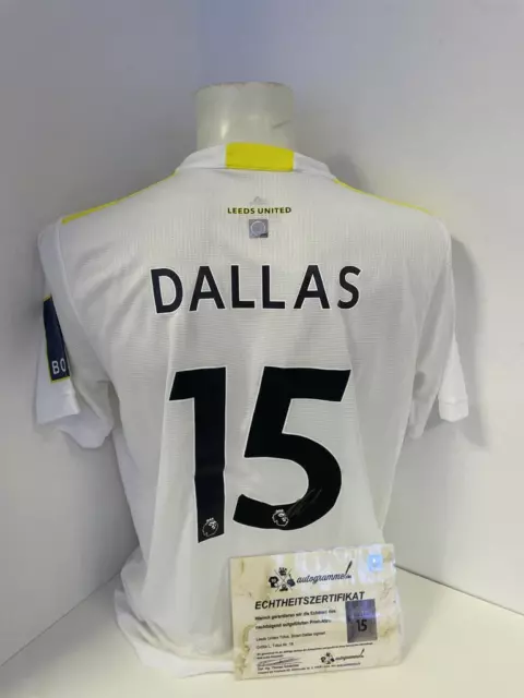 Leeds United Jersey Stuart Dallas Signed Autograph Football England Adidas L