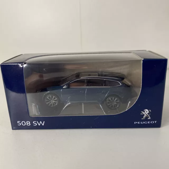 Norev Peugeot 508 SW 2018 Bleu 1/64 Métal Voiture Miniature Collection Boîte