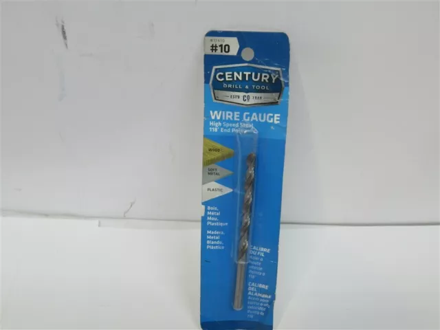 Century 11410 , #10 Straight Shank Wire Gauge Drill Bit