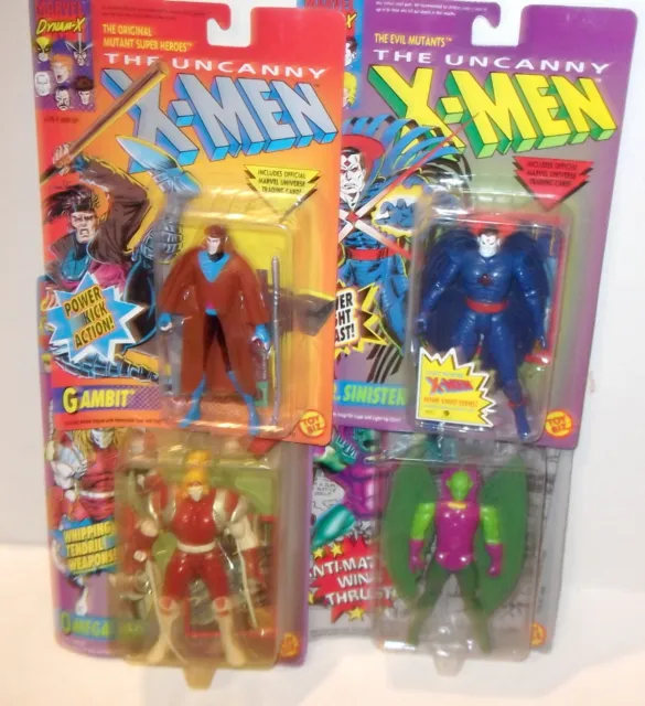 LOT 4 figure ✰ ToyBiz Marvel X-men X-Force Annihilus Sinister Omega Red Gambit