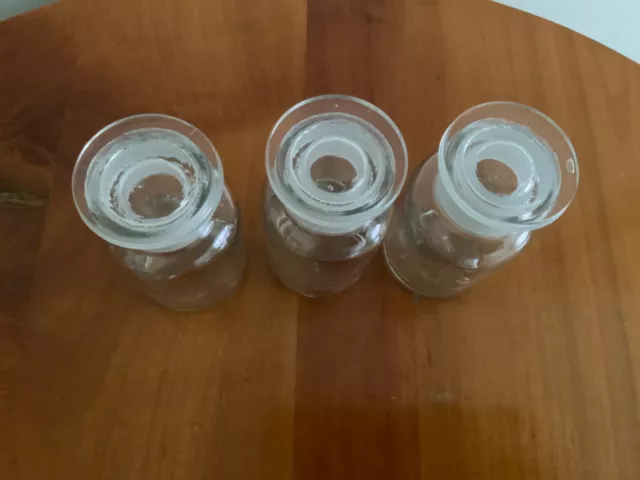 3 x Apothekerflasche mit geschliffenem Stopfen Standflasche 100 ml 2