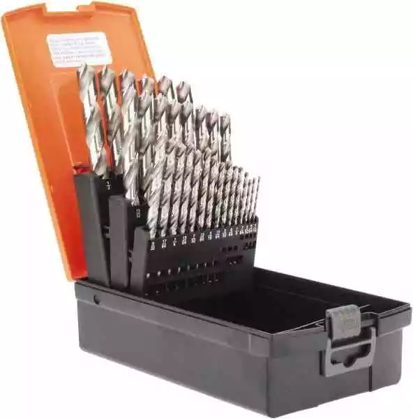 Hertel 29 Piece HSS Jobber Length Drill Bit Set, 118 degree Point, 1/16" to 1/2"