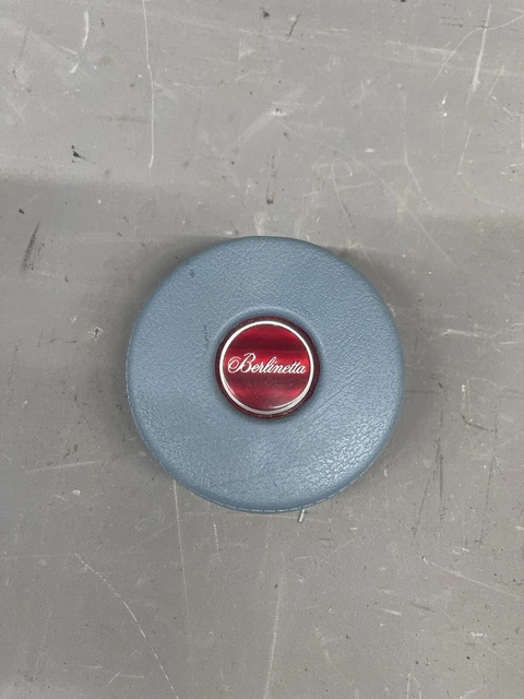 1970-1981 Chevy Camaro Berlinetta Rope Steering Wheel Horn Button Interior Blue