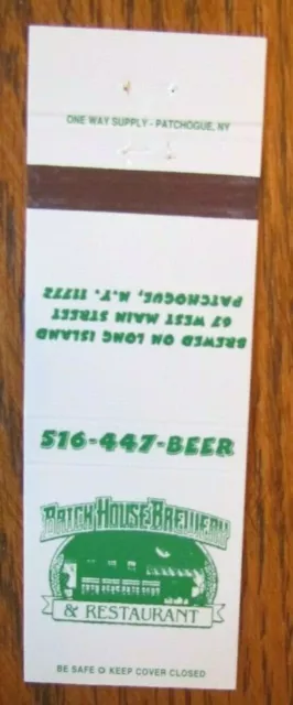 Brick House Brewery Brew Pub Matchbook Matchcover (Patchogue, New York) -E1