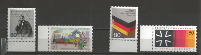 Briefmarken BRD 1985 Fr.Reuter Eisenbahnen Heimatvertriebene 30 Jahre Bundeswehr