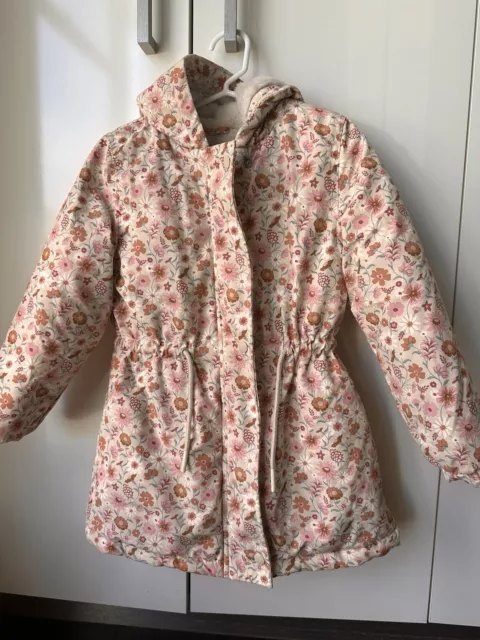 Girls Puffer Floral Jacket Size 6