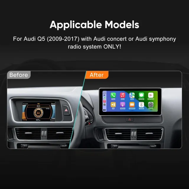Für Audi Q5 10.25" 8-Kern 8+128G Autoradio GPS Navi CarPlay Android Auto DAB+ 4G 2