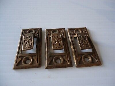 Antique 3 matching Eastlake Style Hooks / latches / Brass , For Window ?? 3