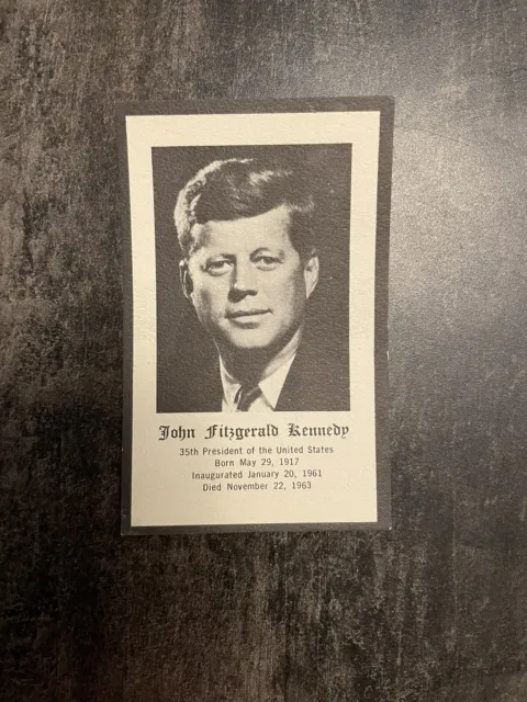 VINTAGE PRESIDENT JOHN Fitzgerald Kennedy JFK Funeral Prayer Card GOOD ...