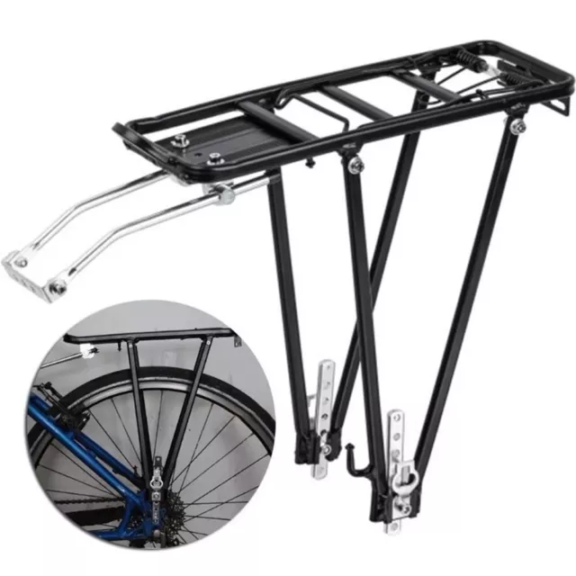 Aluminum Alloy Bicycle Rear Cargo Rack Carrier Luggage Pannier Rack for Bike