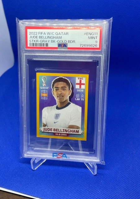 2022 PANINI WORLD Cup Qatar Jude Bellingham Sticker Gold Parallel Rare ...