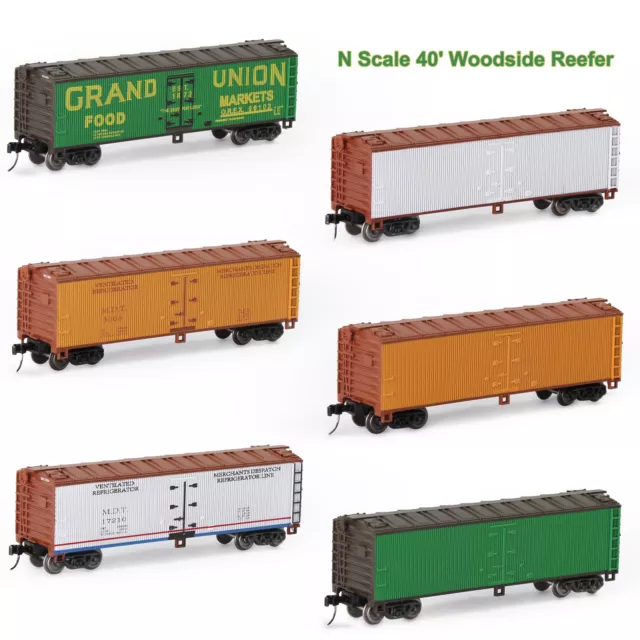 Evemodel 1 Unit Model Railway Wagon N Scale 1:150 40' Wood side Reefer