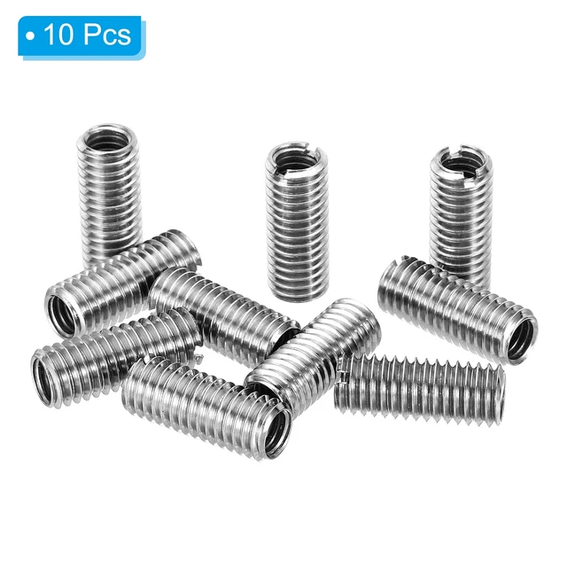 10Pcs Stainless Steel Reducing Nuts - M8 Female To M12 Male Thread Repair Inserts - View #2