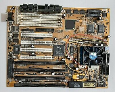 Gigabyte ga-586hx Socket 7 ISA + scheda madre Intel Pentium 200mhz + 128mb Edo-RAM