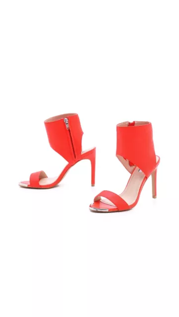 THE BLONDE SALAD STEVE MADDEN Red Dallas Ankle Cuff Sandals Size 8.5 Ret $200