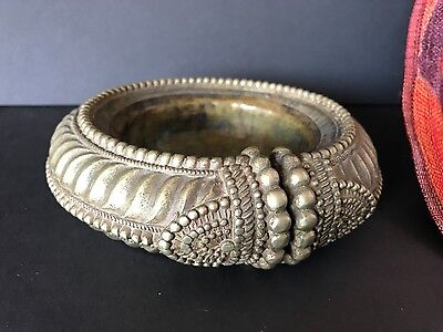 Old North India Silver Plated Bracelet / Change Bowl / Ashtray  …beautiful detai 2