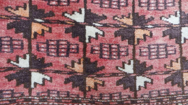 AFGHAN CARPET RUG HAND MADE Oriental Wool Vintage Belouch 5ft x 3ft 4" 3