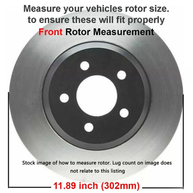 Front & Rear Disc Rotors Brake Pads for Dodge Grand Caravan Journey VW Routan 3