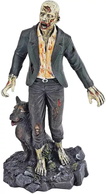 Design Toscano 18cm Dead Walking Polyresin Zombie With Wolf Gothic Statue