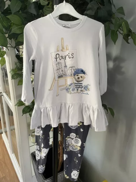 Giros age 7 years Monnalisa outfit set top and leggings (a)