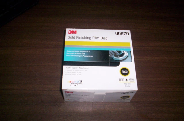 3M Hookit Finishing Film Abrasive Discs, , 6 in, P800, 100/PKG, Item # 00970