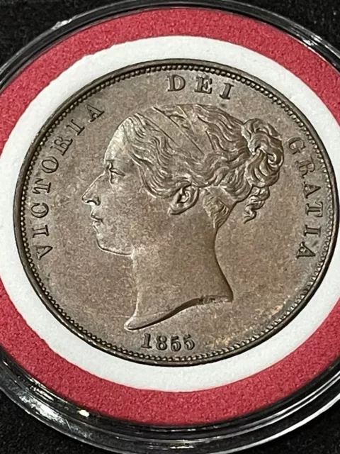 1855 Victoria Penny O/T  Far Colon Gef+