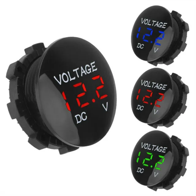 12V-24V LED-Anzeige Batterie-Messgerät Spannungs messer Motorrad Auto-Voltmeter