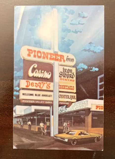 Pioneer Inn & Casino Reno Nevada Postcard Gambling Unposted Vintage Souvenir