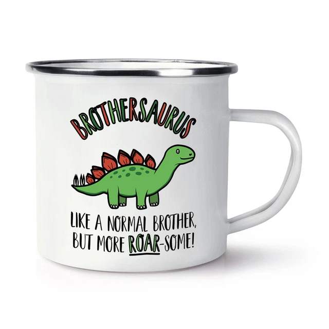 Brother Presents, Funny Brother Mug Gift - Brothersaurus Mug Cup Cups Xmas Birthday Christmas Tea Coffee Mugs