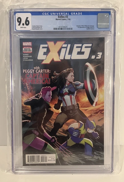 Marvel Comics ~ EXILES #3 (2018) ~ CGC 9.6 ~ 1st Peggy Carter As Captain America