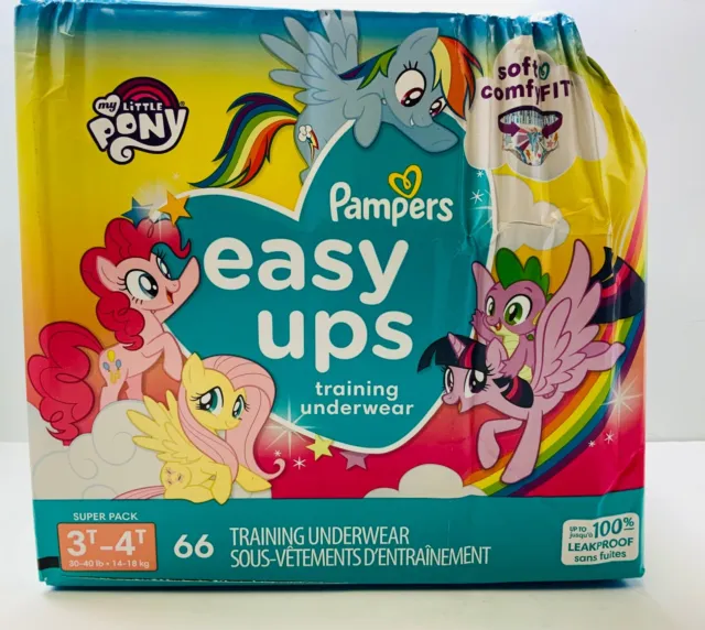 Pampers Easy Ups Training Pants Girls 3T-4T (30-40 lbs), 66 count