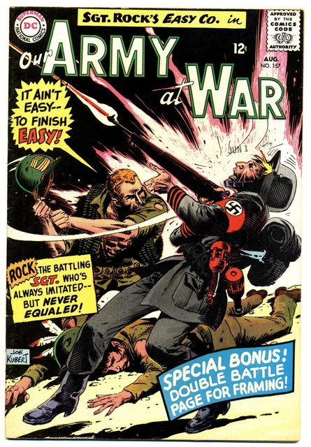 OUR ARMY AT WAR #157 VG/F, Joe Kubert Sgt. Rock, War, DC Comics 1965